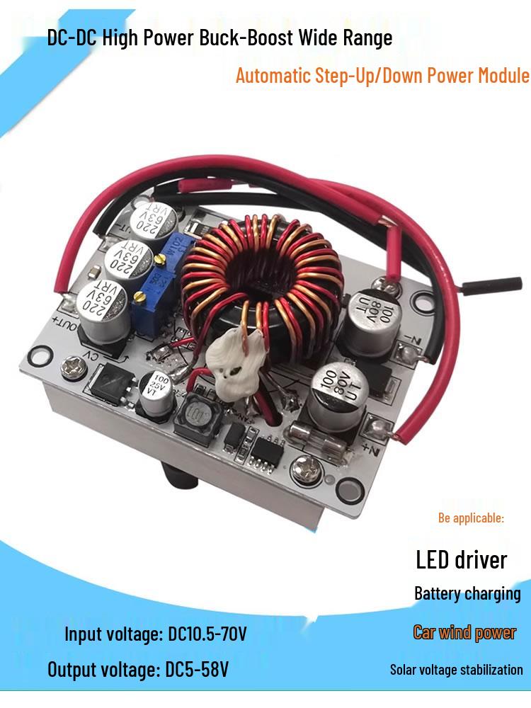DCDC Adjustable High Power Step-Up/Down Car Charger LED Module, 12V-70V Constant Current & Stable Voltage