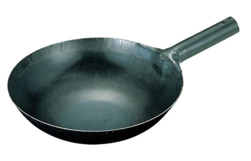 Yamada Iron Hand-Forged Chinese Wok, 36cm (1.2mm Plate Thickness)