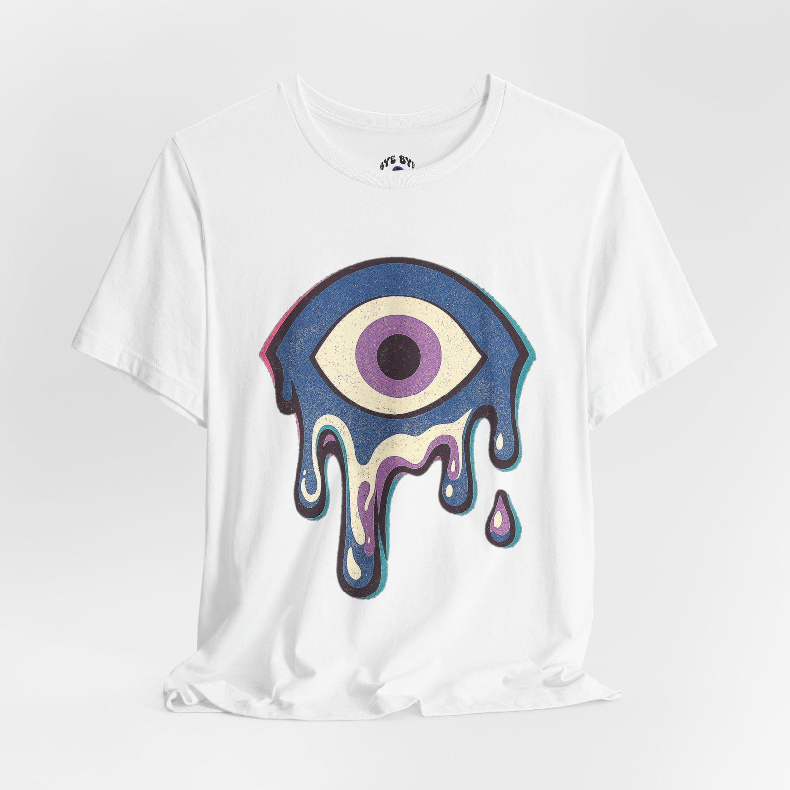 Melting Third Eye T-Shirt | Drippy Psychedelic Eye Tee S