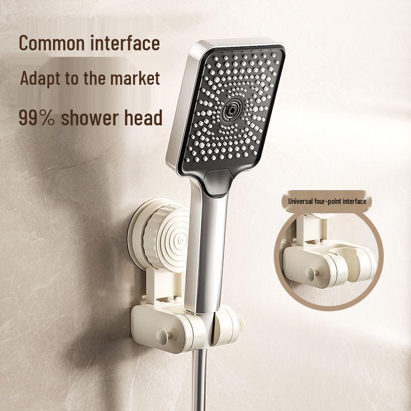 Adjustable No-Drill Suction Cup Shower Head Holder 