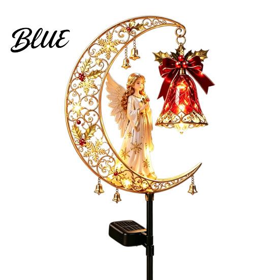 Unique Holiday Housewarming Gifts Solar Christmas Yard Stakes Light Nutcracker Soldier/Angel/Red Bird/Snowman Outdoor Garden Lamp Energy Efficient