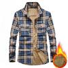 Camicia di Flanella da Uomo Spessa a Quadri Taglia Grande Manica Lunga Camicia a Quadri Casual Giacca da Uomo