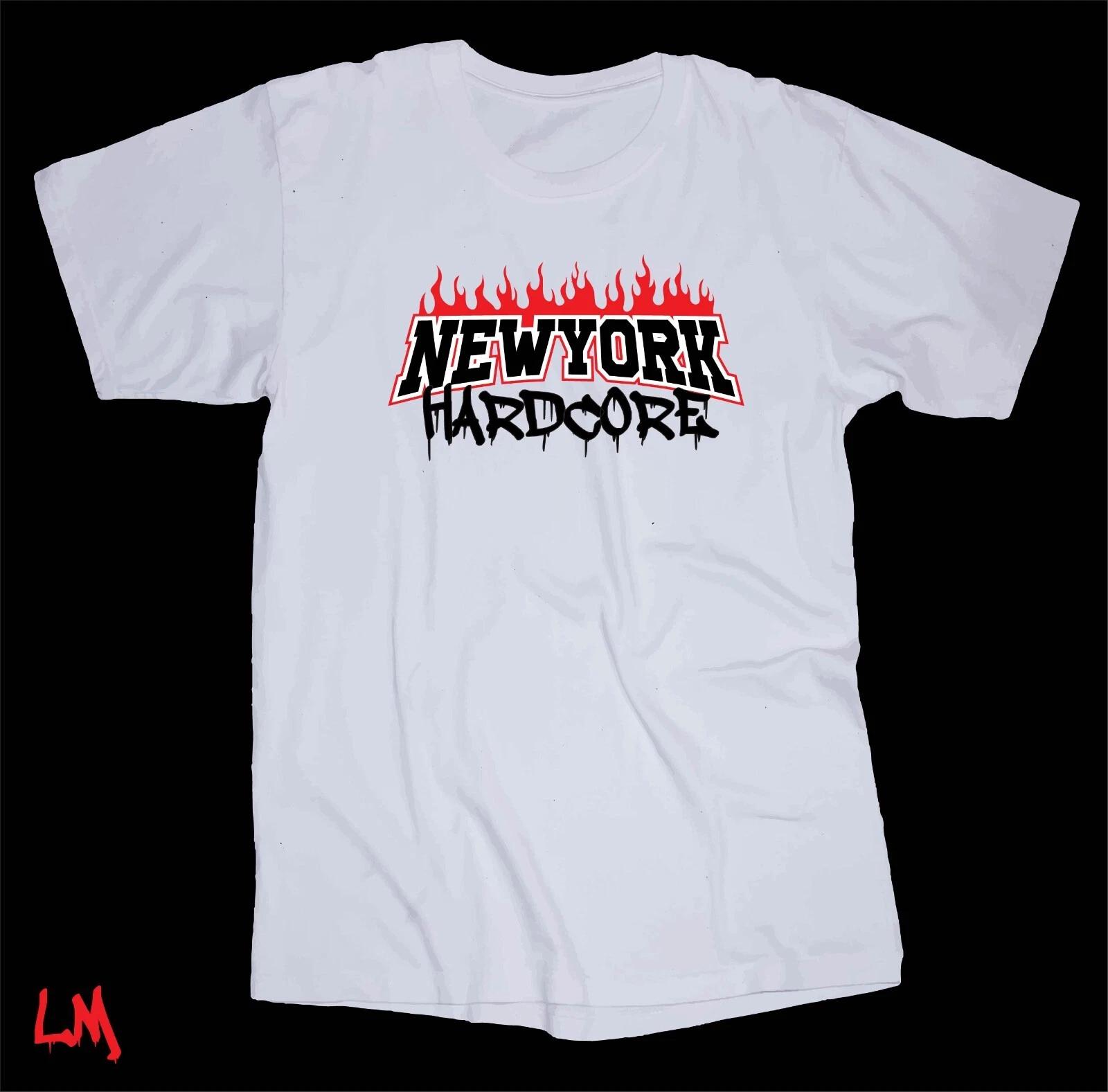 

New York Hardcore Flames white shirt Agnostic Front Madball Judge Sick of it All 4XL
