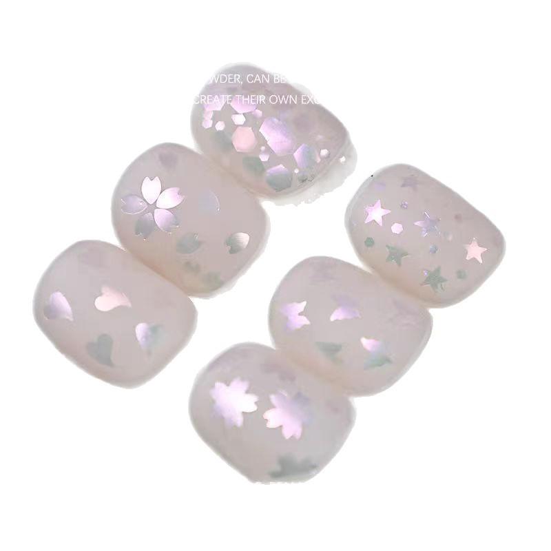 Iridescent Mermaid Nail Art: Fine & Coarse Glitter Sequins (Butterfly & Star)