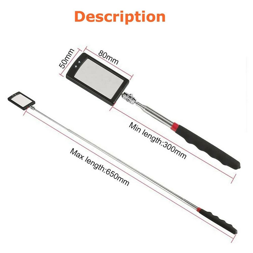 Extendable Inspection Mirror Illuminate LED Lighted