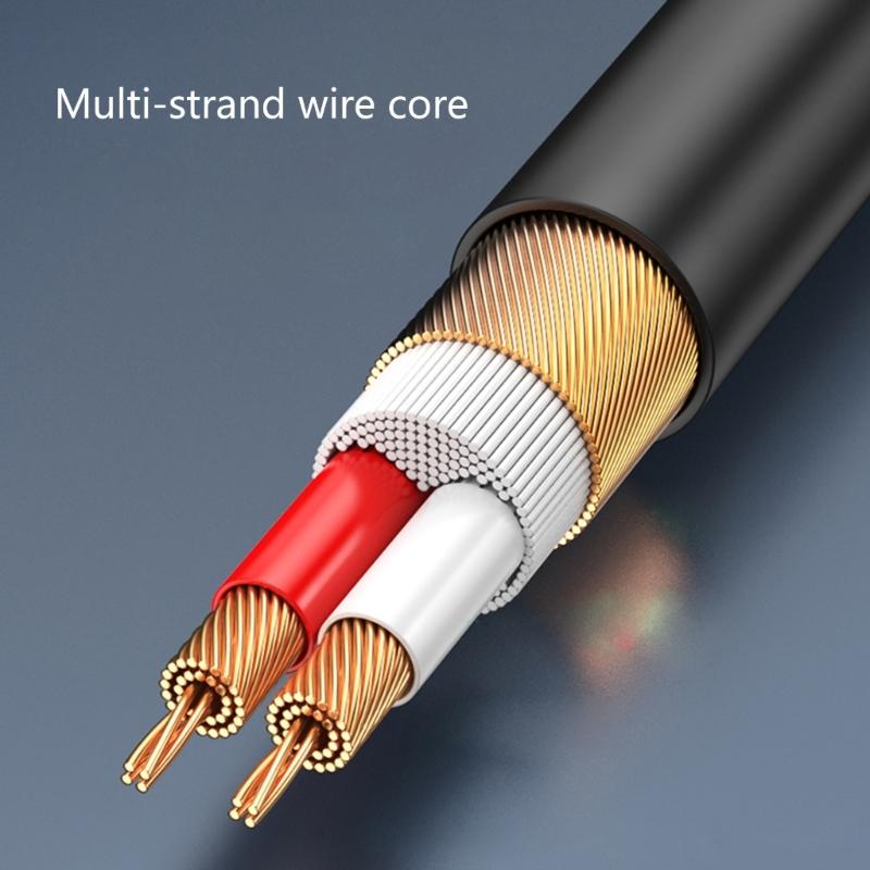 3.5mm To 3Pin Female Auditory Cable With Metal Connectors For Smartphones Tablets Mixers And Active Speakers