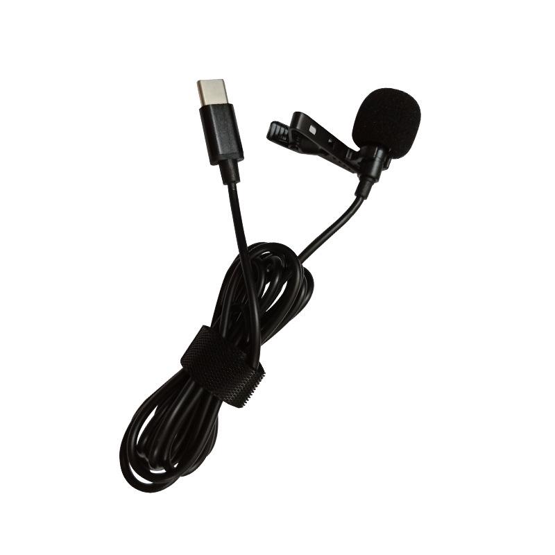 Type-C Collar Microphone for Mobile Live Broadcast, Recording, Interviews, and Karaoke
