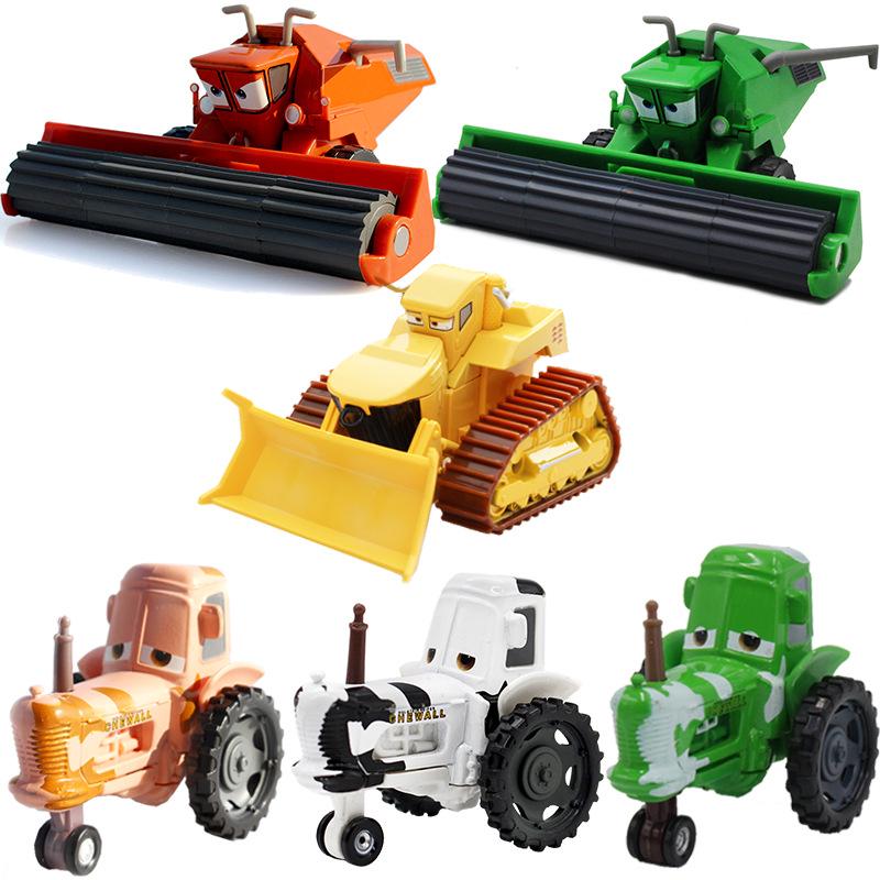 Pixar Cars Alloy Toy Set: McQueen, Mater, Sally, Sheriff Models