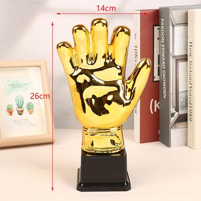 Golden Gloves Voetbaltrofee Winnaar Gouden Trofeeën Keeper Spelvoetbal Competitie Volwassen Handschoen Schoolkinderen Prijsbekers