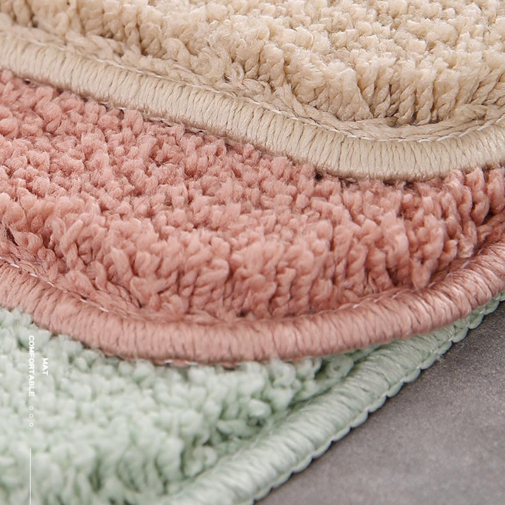 Fleece Engraving Bathroom Thickening Mat Bath Non-slip Carpets In Wash Basin Bathtub Side Floor Rug Shower Room Doormat Memory Foam 3D Pad