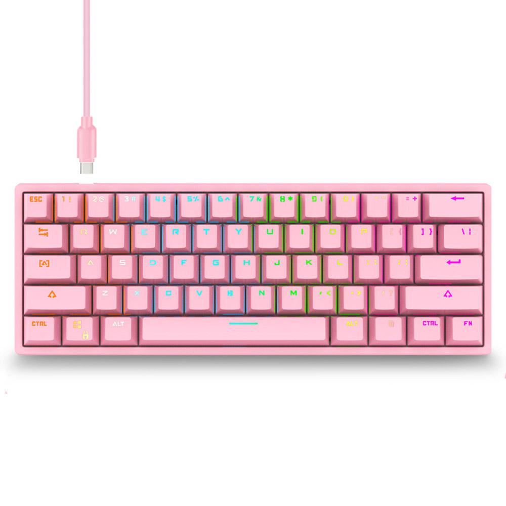 Y-FRUITFUL K33 61 Keys Type C Hot Swappable Mechanical Gaming Keyboard with RGB Light