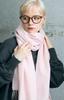 GILDARA NW60L Organic Cashmere Wool Basic Wave Large Cashmere Solid Unisex Pink 10% 90% Stole, Wool, Color, Men's, Women's, (Snow (N15070))