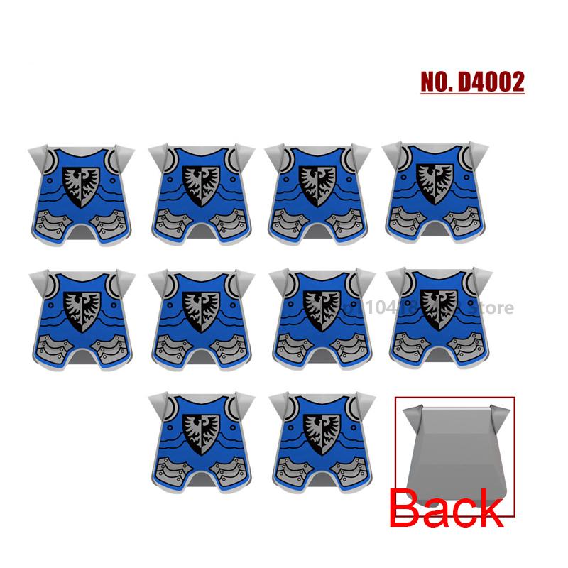 Medieval Roman Knight Legion Building Block Castle Green Dragon Forest Wolf War Horse Dragon Lion Shield Armor Cloak Brick Toys