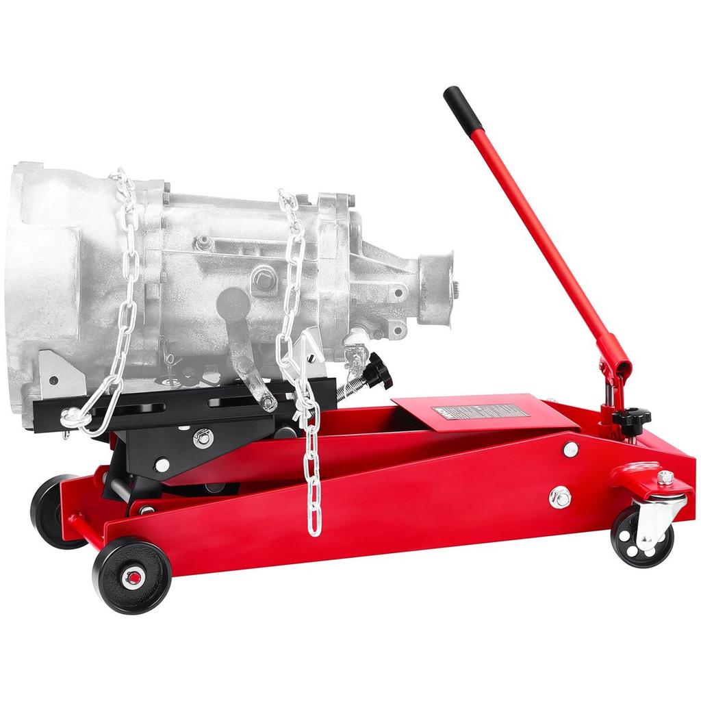 Low Profile Floor Jack, 1000 Lbs / 0.45 Ton Lifting Capacity Telescoping Transmission Floor Jack, 16-64 Cm Lifting Height, 360° Swivel Front Wheels,