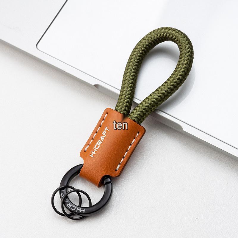 

Плетеная брелок-подвеска из коровьей кожи - Мужской и женский противоугонный ремешок для руки Individually Wrapped in Opp Bag