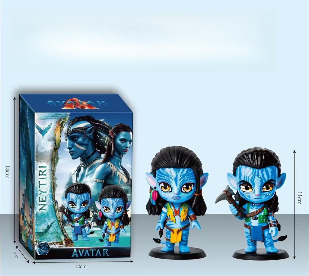 New Q-Version Avatar Water Road Figurine Trendy Cartoon Doll Car Figurine Pvc Model Toy Blind Box Figurine