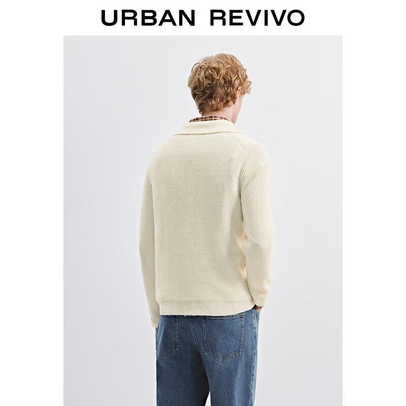 UR Men's Textured Lapel Knit Cardigan (UMM950023)