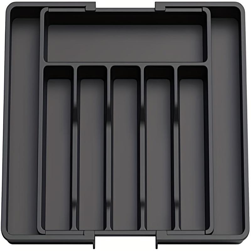 Flatware Rack, Expandable Silverware Tray, Adjustable Kitchen Utensil  Box, Divider  Rack Organizer, For Fork, Spoon And Chopsti чёрный
