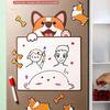 Cute Cartoon Dog Shaped Refrigerator Magnet Message Board Erasable Dog Whiteboard Magnet Personalized Creative Blackboard