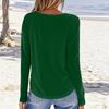 Women's Fashionable Casual Color Long Sleeved Round Neck Top Round Neck Top