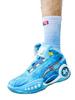 Men's Shoes Personality Trend Mandarin Duck Basketball Shoes Rotating Buckle Free Lace-up Mesh Breathable Lightweight Youth Sports Shoes Men