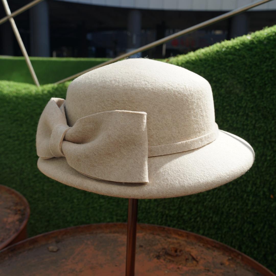 Французский ретро Хепберн Коричневый Кофейный Шляпа-цилиндр Шерстяная Фетровая Шляпа Японская Осень и Зима Женская Элегантная Шляпа-ведро M（56-58cm）