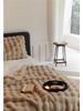 Double-Sided Thickened Faux Rex Rabbit Fur Blanket - Warm Bubble Fleece Throw for Office or Sofa