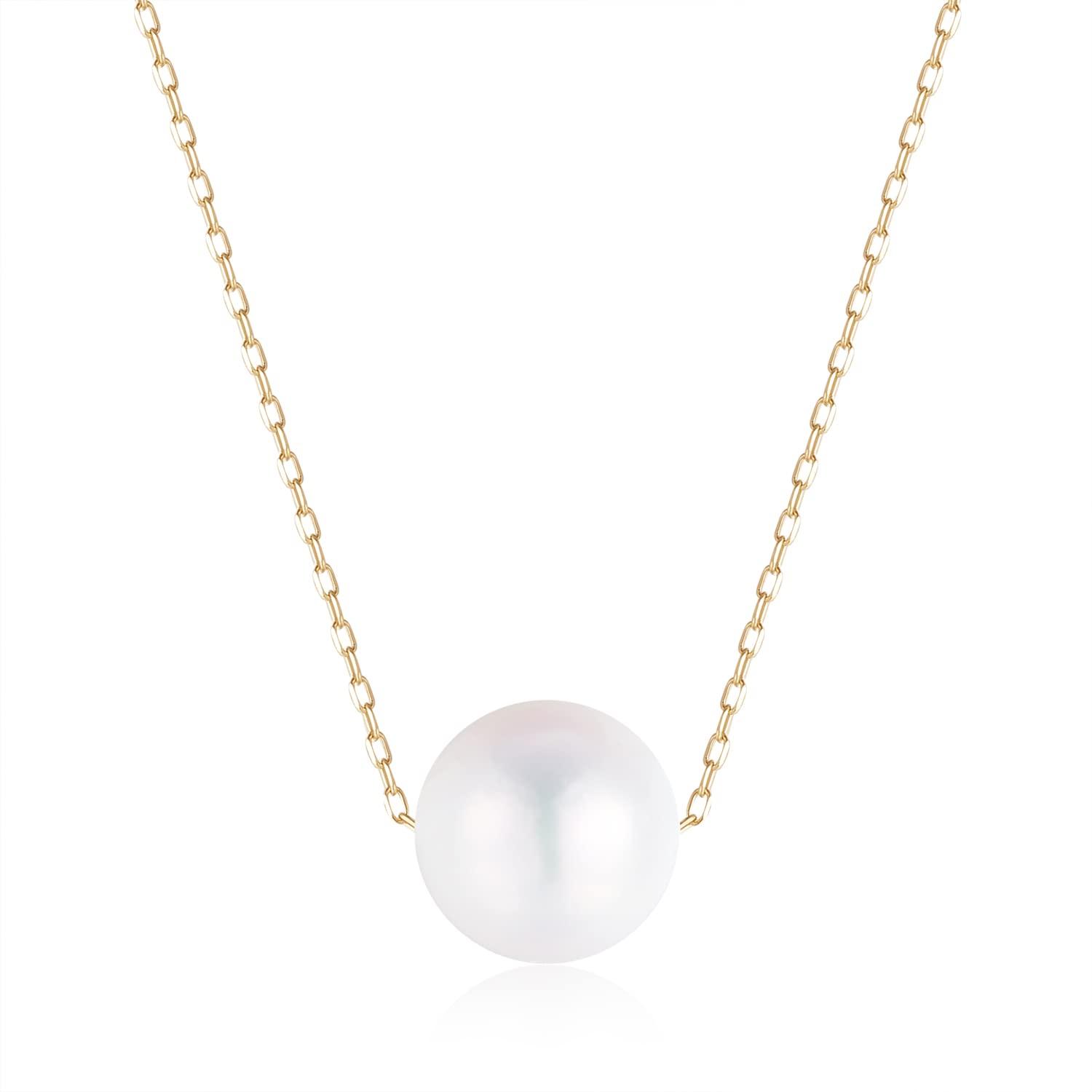 

PEARL Made in Japan Natural Pearl Necklace for Akoya Pearl Everyday Single Pearl [KOKO JEWELRY] Women, Necklace, Casual, Wear, B. (8.5-8.9mm)