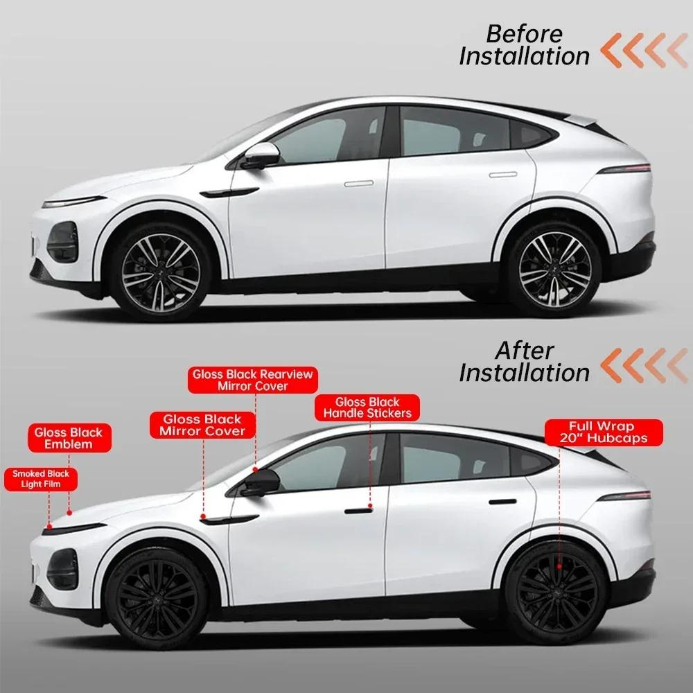 For Xpeng G6 Car Black Badge Xiaopeng G6 2026 2026 2026 2026 Black Front Rear Badge Blackened Modification Accessories