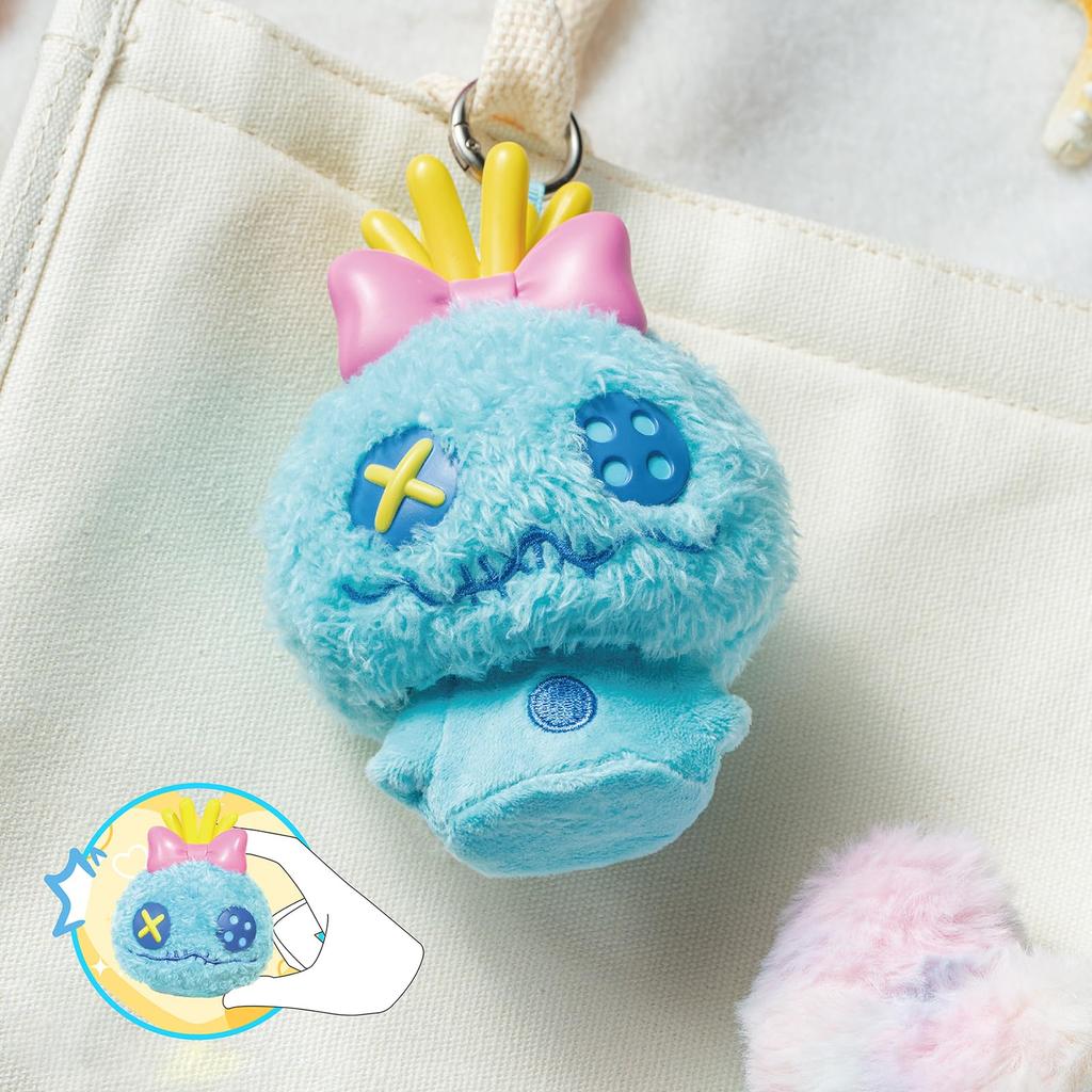 TOP TOY Disney Stitch and Bouncy Plush Pendant Gachapon Blind Box Figure Plastic Model Premium Toy Birthday Gift Stitch Character Collectible