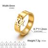 Gold Color Star of David Rings for Women Men Je Israel Ring Stainless Steel Judaism Finger Jewelry 2026 Gifts New Wholesale