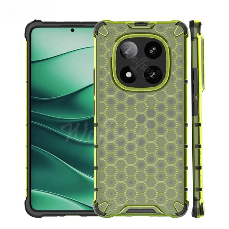 Shockproof Transparent Case For Xiaomi Poco X7 Anti-knock Honeycomb Armor Full Back Case For Poco X7 Case Cover For Poco X7 5G