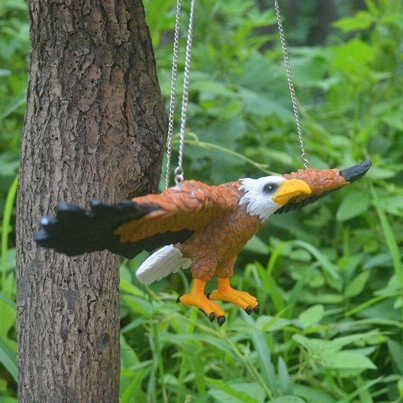 1pcs Eagle Wall Sculpture Resin Animal Hanging Ornament Eagle For Garden Home Decor Craft Gifts Figurines Small Eagle Flying