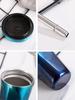 500ML Creative Stainless Steel Water Cup With Straw Lid Cold Bottles Mugs For Coffee Bear Cold Water Easy To Carry For Travel