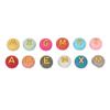 1200Pcs Acrylic Letter Beads Smoother Comfortable Edges Round Colored Beard Beads for DIY Bracelet