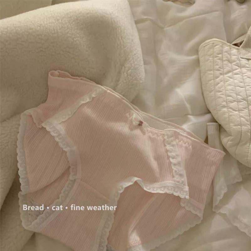 Girl Like Small Floral Reine Baumwolle Unterwäsche Damen Atmungsaktive Spitze Dreieck Höschen