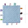 CREVENT Tag Security Blankets for Babies, Soft Small Taggie for Boys Girls, Baby Comforter Sensory Blanket, Great Gifts for Birthday Baby Shower