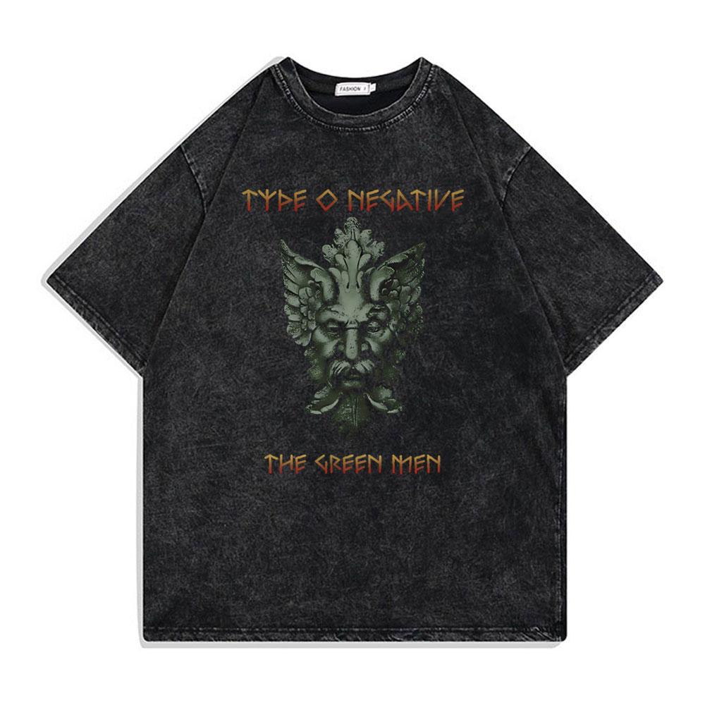 Washed Vintage Rock Band Type O Negative Whatever It Is Were Against It Graphic Tshirt Men Womens Gothic Oversized Streetwear S