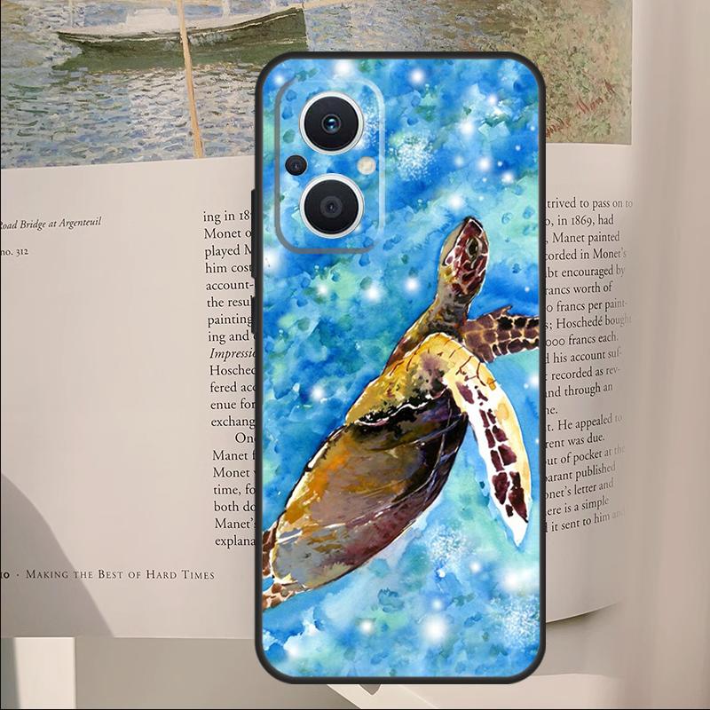 Sea Turtle Turquoise Oceanlife Cover For OPPO Reno 14F 11F 12F 13F 10 11 12 13 14 Pro 7 8 Lite OPPO Find X6 X8 X9 Pro Case