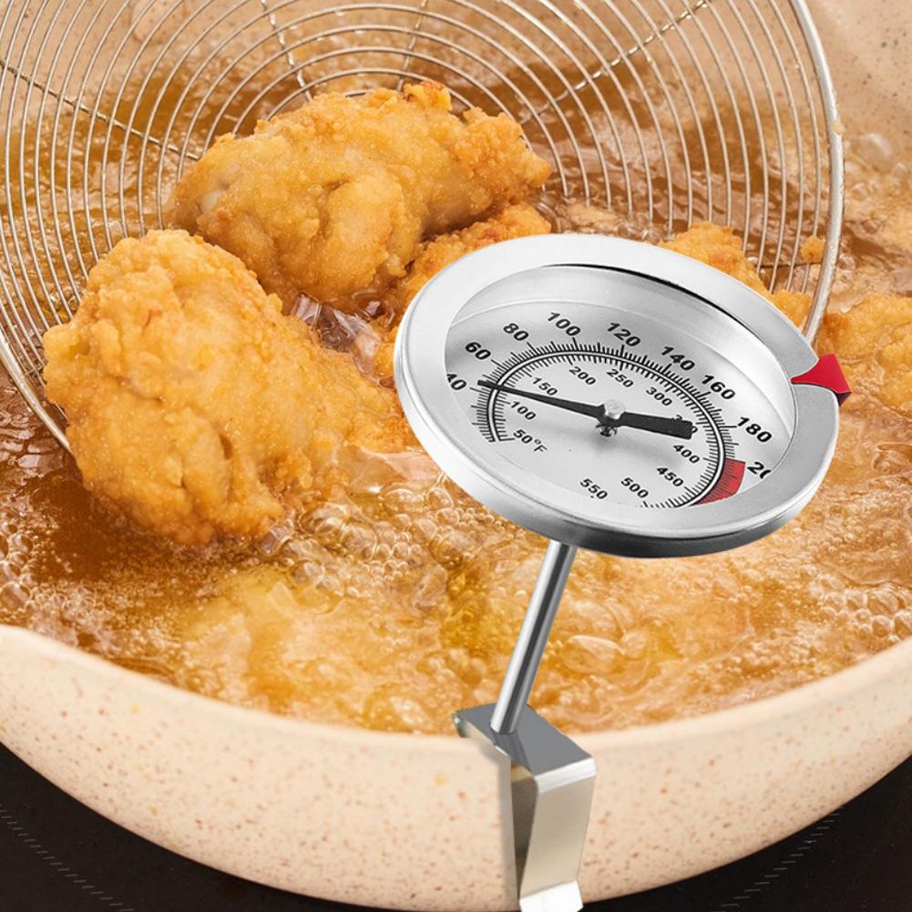 Kitchen Oil Temperature Gauge Probe Lengths 23cm,30cm,40cm High-temperature Oil Thermometer With Stand For Cooking And Grilling