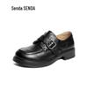SENDA Women's Thick-Soled British Style Casual Oxford Shoes XUK01CA5