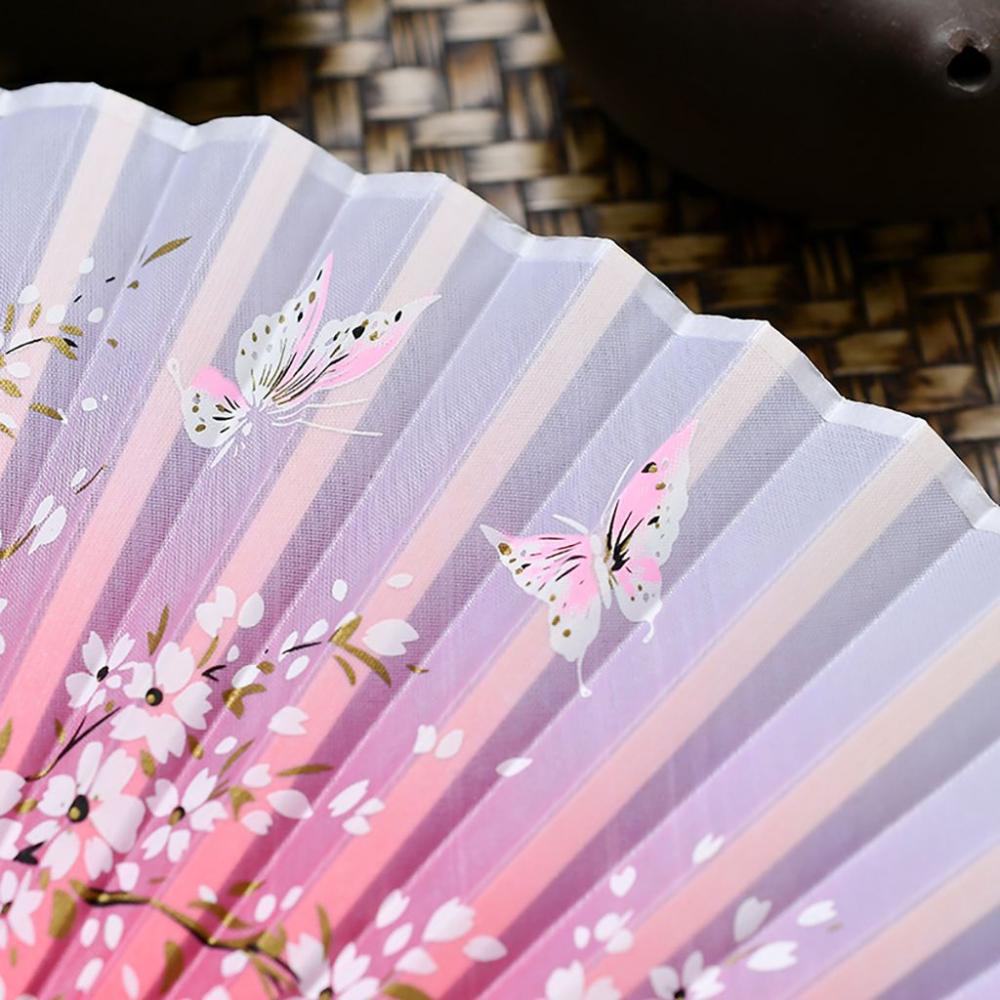 Wooden Vintage Style Colorful Summer Gift Fan Crafts Folding Fan Home Decoration Dance Hand Fan