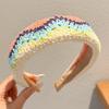 Floral Knit Choppy Bangs Sticker Headband for Women – Non-Slip Hair Magic for Washing Face.