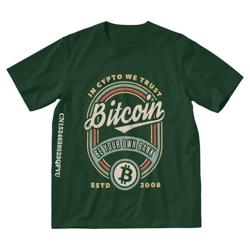 Vintage Bitcoin In Crypto We Trust T Shirt Men Men Fashion T Shirts Emo Clothes BTC Tshirts Gothic Anime Clothes Alternative