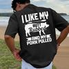 I Like My Butt Rubbed And My Pork Pulled Comfort Colors Shirt, Funny BBQ Pig Tee, Grill Master Gift, Barbecue Lover Shirt
