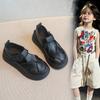 Unisex Closed Leather Sandals For Children  New Summer Kids' Thick-Soled Beach Shoes Anti-Slip Simple And Classic