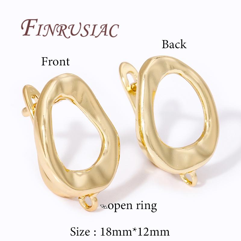 

18K Gold Plated Baroque Earring Hooks Clasp For DIY Women s Jewelry Earwires Fasteners Earring Fixtures Accessories For Earrings 1 pair