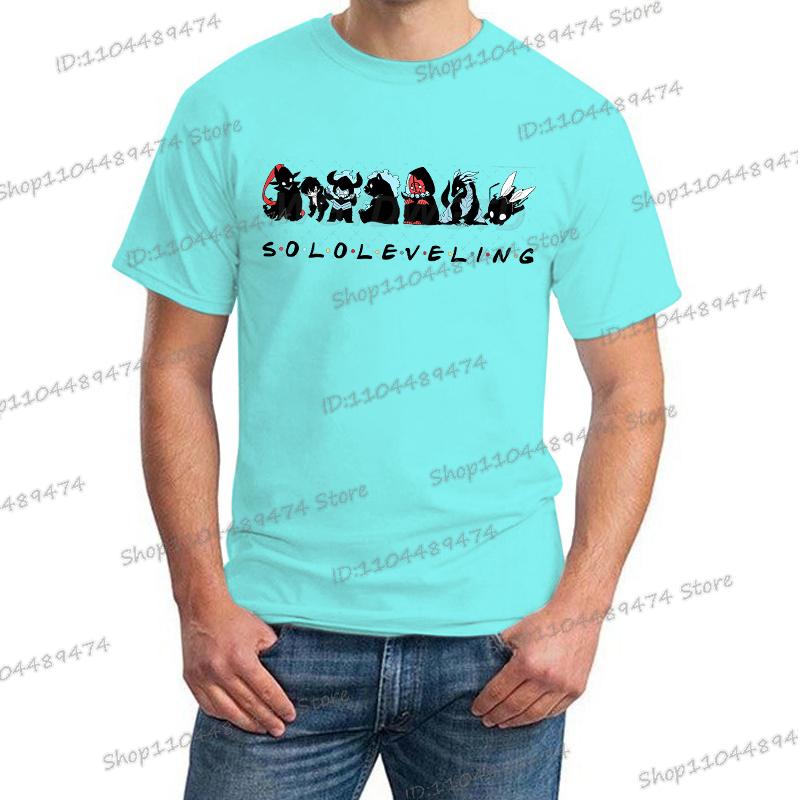 Anime Print Solo Leveling T-shirt Unisex Casual Loose Cool Manga Y2K Tops Sung Jin-Woo Graphic Men Women Funny Fashion Clothes