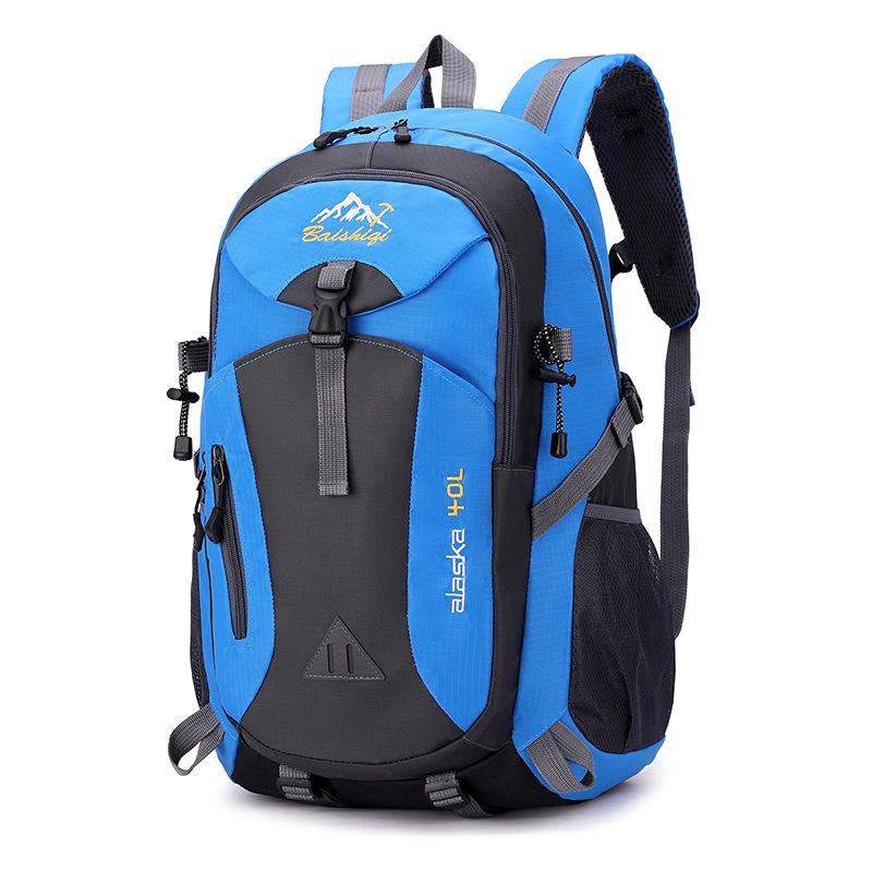 Large Capacity Unisex Outdoor Hiking Backpack with Breathable Back Pad and Dual Support for Fitness.