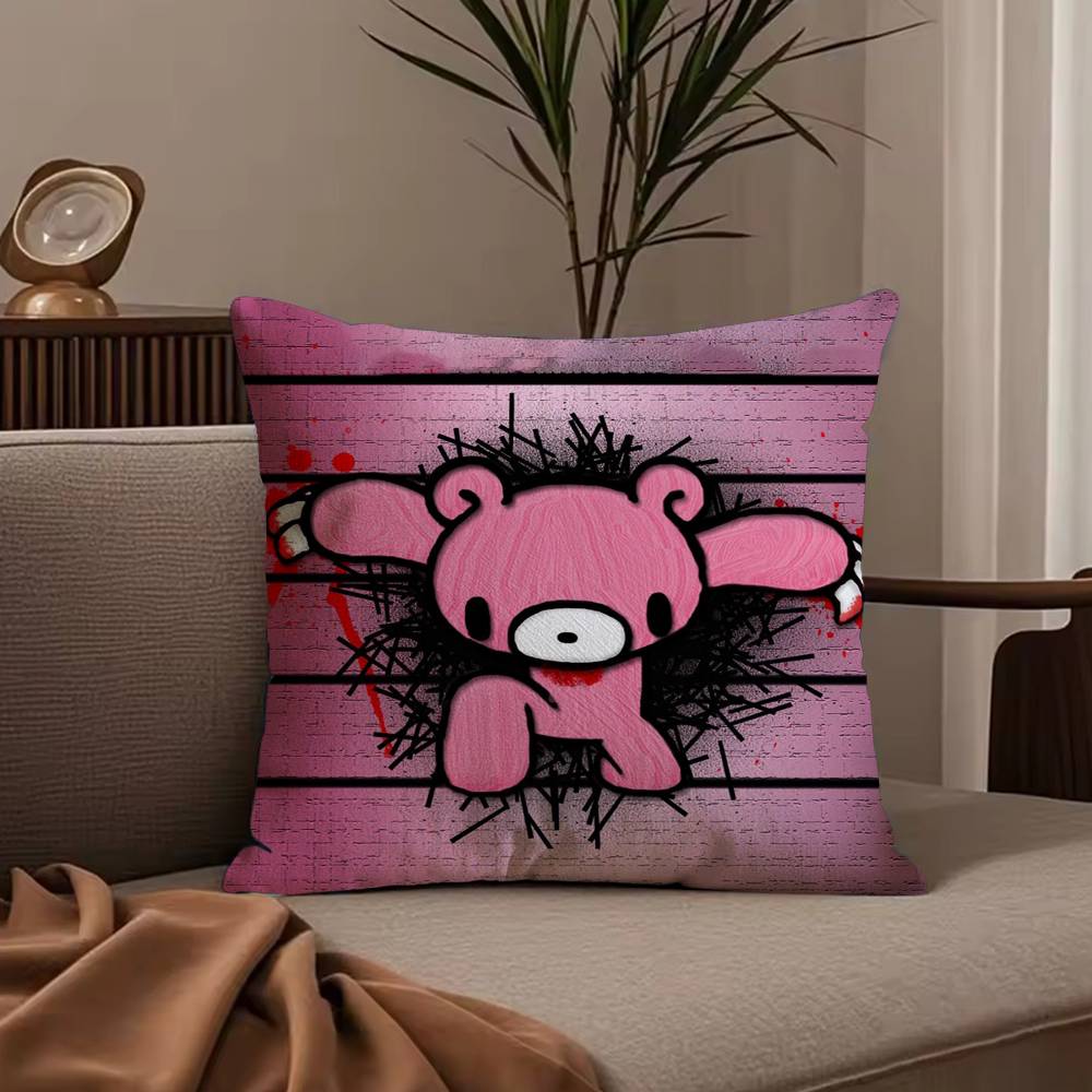 Cartoon G-GloomyS Bear Pillow Case Anti-dustmite Pillowcase Invisible zipper silky short plush Sofa cushion cover